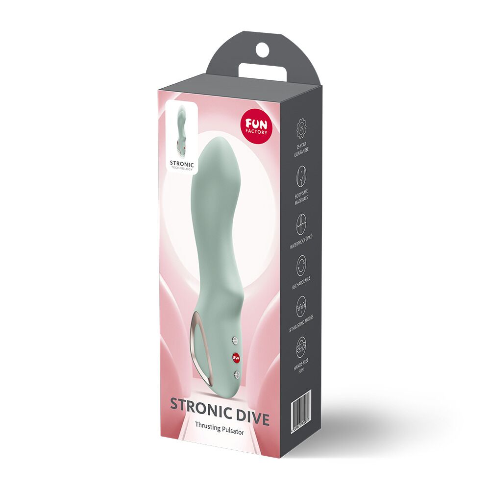 Пульсатор Fun Factory Stronic Dive Light Green, 8 режимов работы, перезаряжаемый