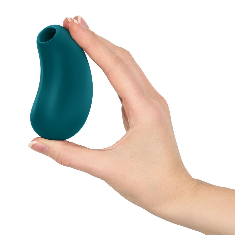 Вакуумный стимулятор с вибрацией Fun Factory Cherie Bottle Green, 11 + 12 режимов работы, перезаряжаемый