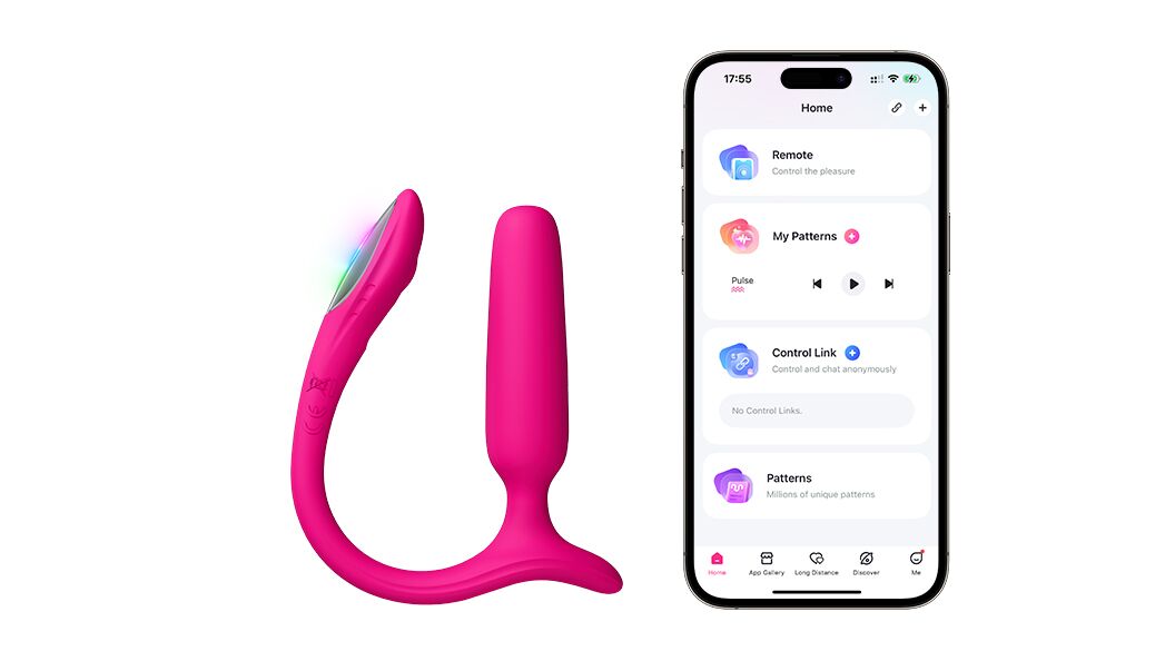 Анальна смарт-вібропробка Lovense Lush Anal, дуже потужна, LED-підсвічування