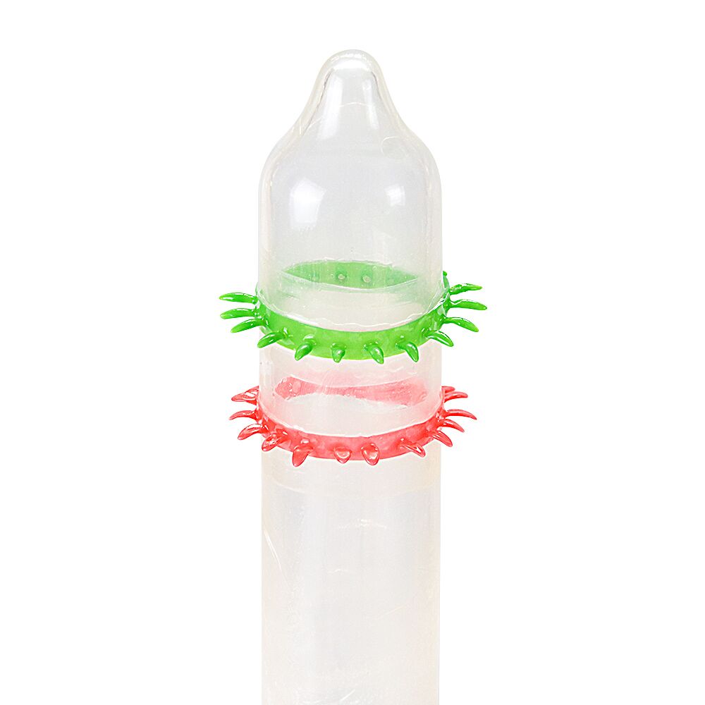 Насадка на член Recare Spike Condom Green (презерватив з рядами шипів)
