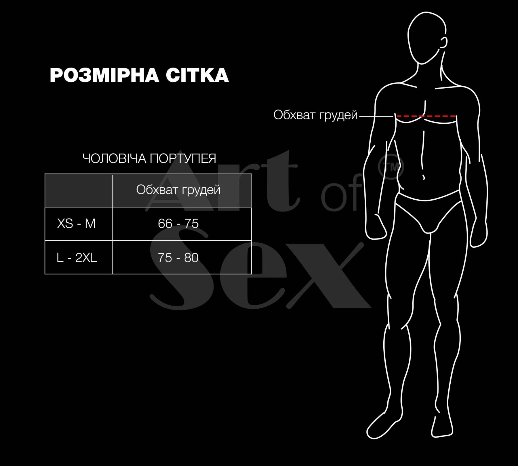Мужская портупея Art of Sex - Spartacus, экокожа, цвет белый, размер XS-M