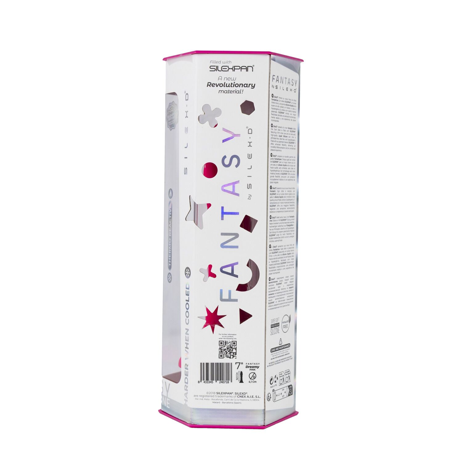 Фалоімітатор SilexD Fantasy Liquid Silicone Dreamy 7in Pink