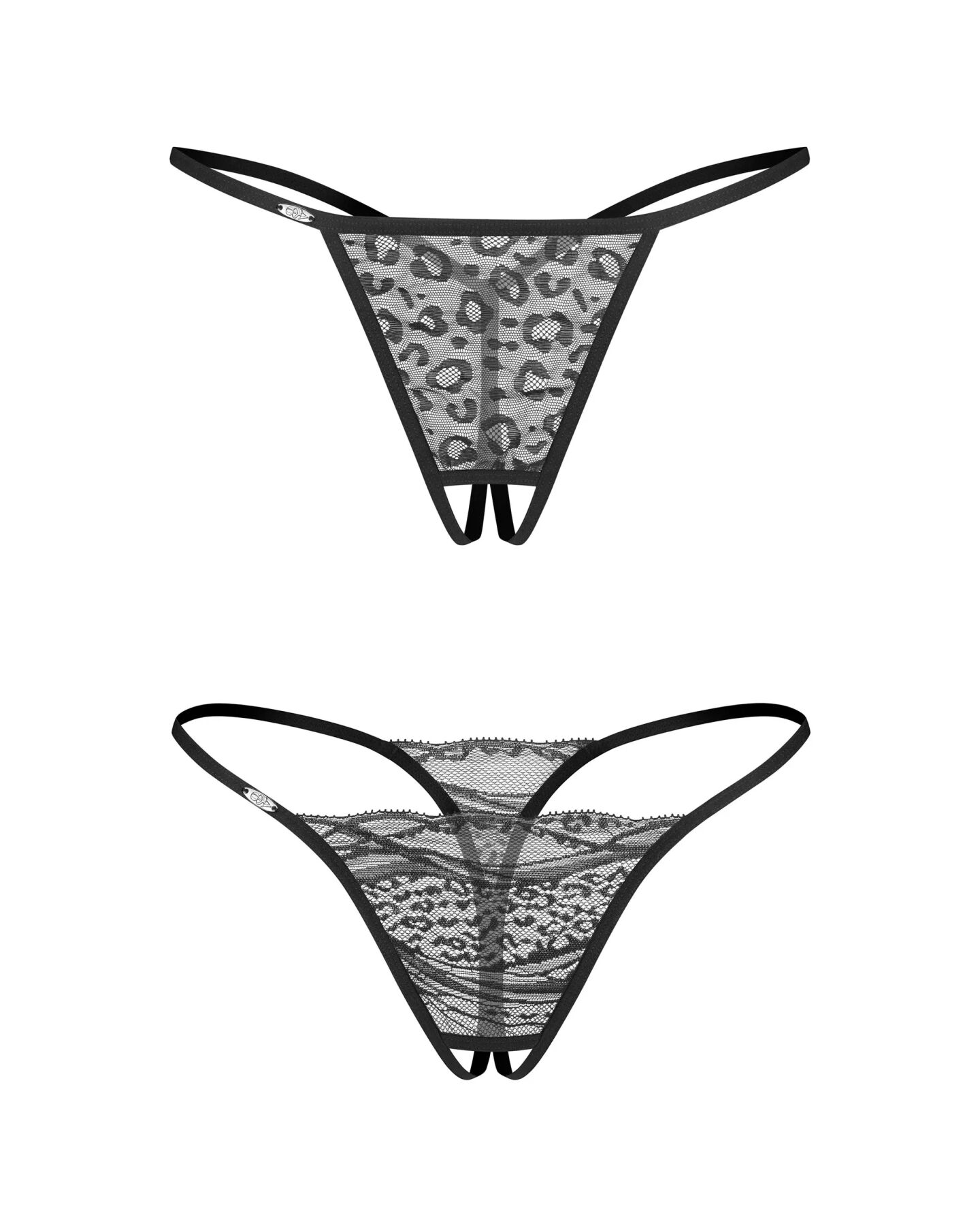 Набор трусиков с доступом Obsessive Bianca 2-pack crotchless thong S/M