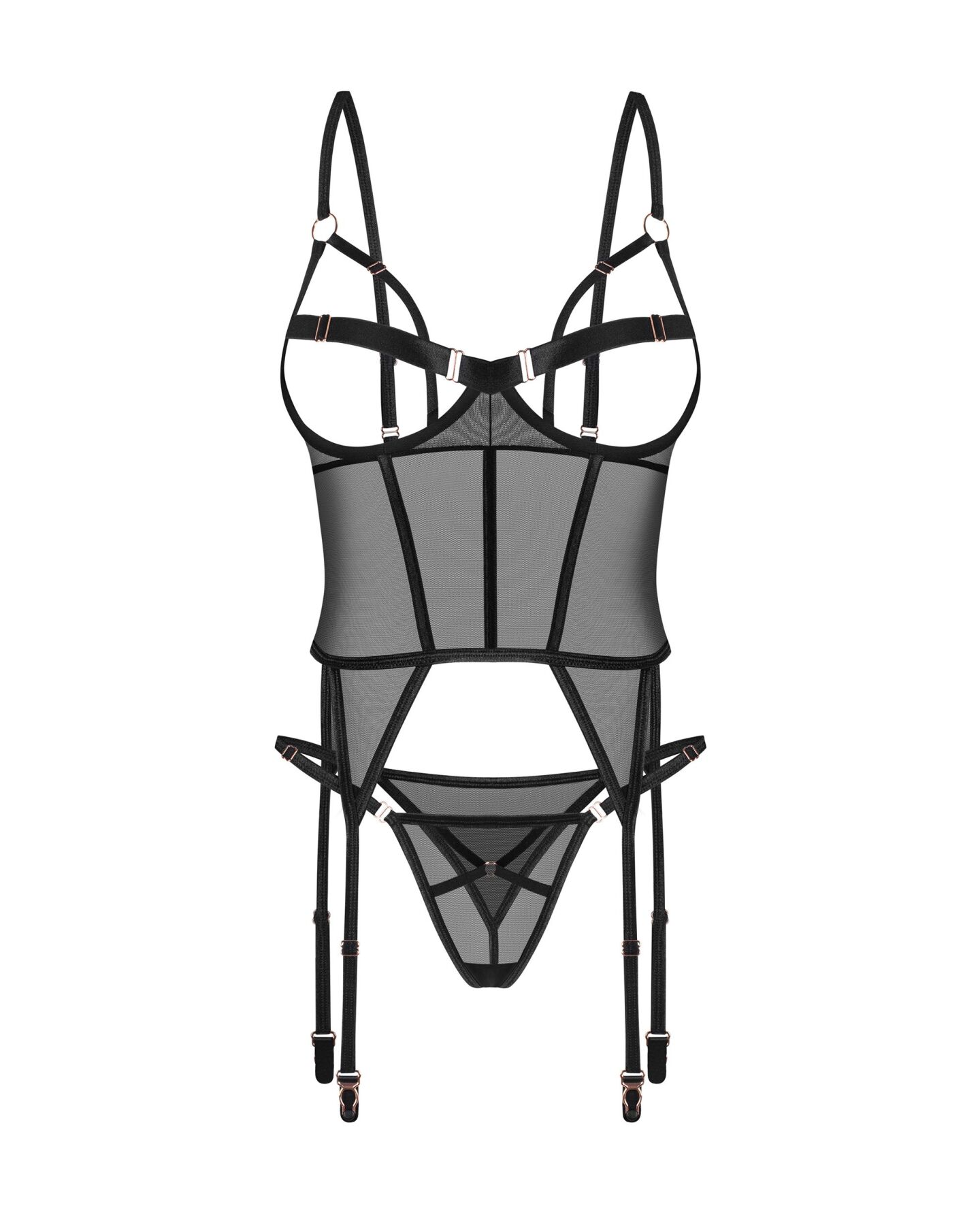 Корсет Obsessive Euridia corset & tanga XL/2XL