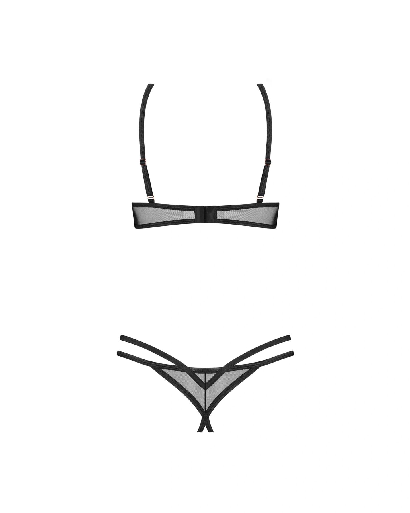 Комплект Obsessive Euridia 2-pcs crotchless set XS/S
