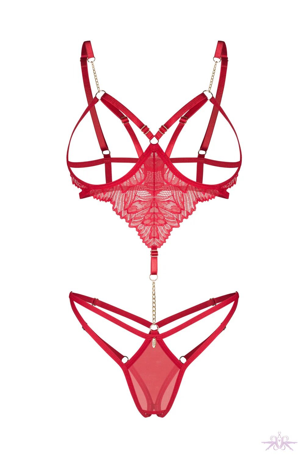 Боді Obsessive Matildea crotchless teddy L/XL