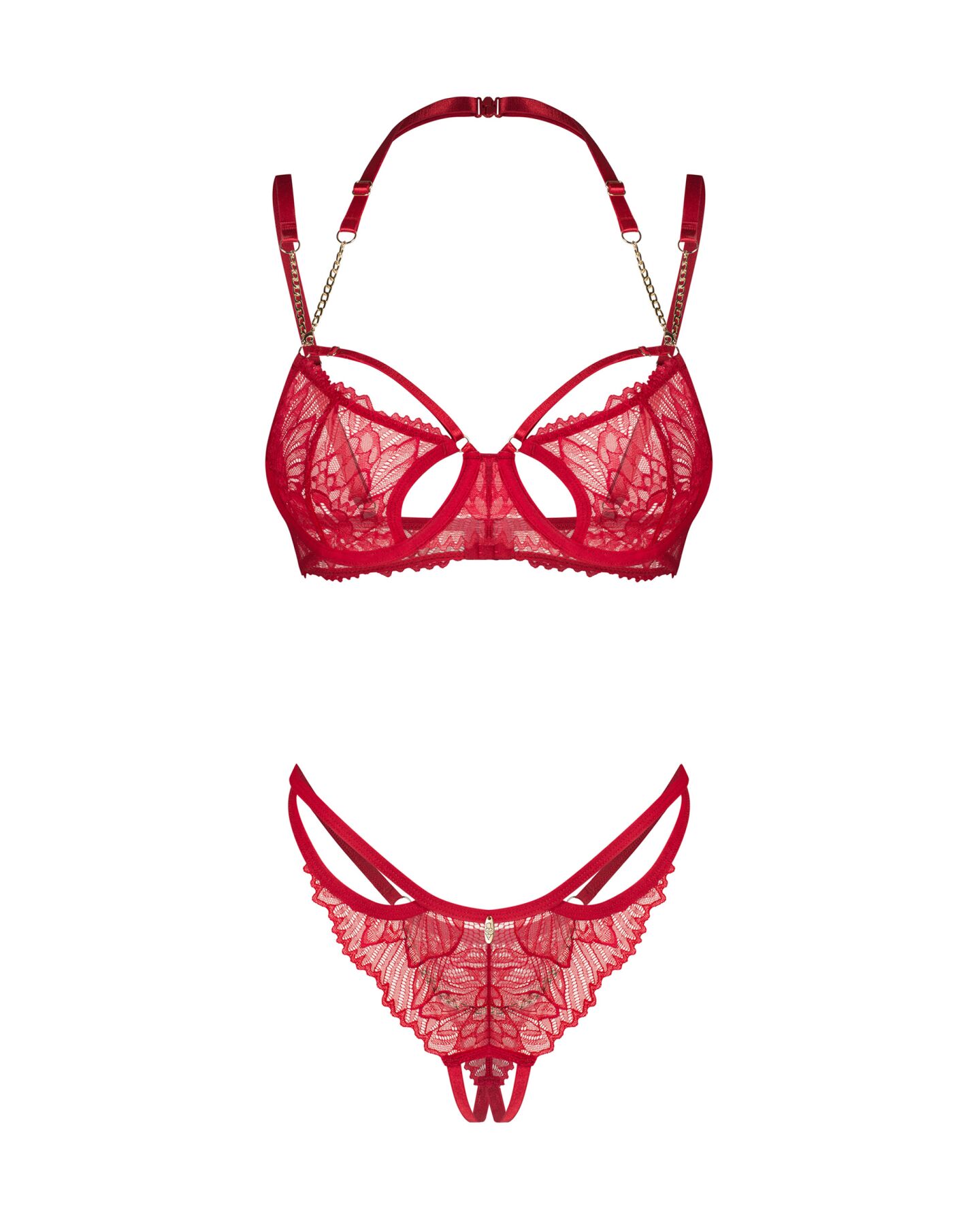 Комплект Obsessive Matildea 2-pcs crotchless set S/M