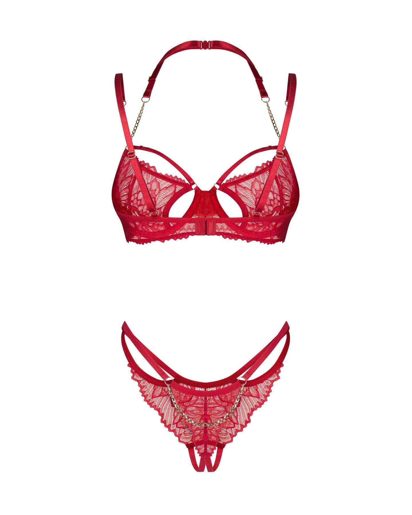 Комплект Obsessive Matildea 2-pcs crotchless set L/XL