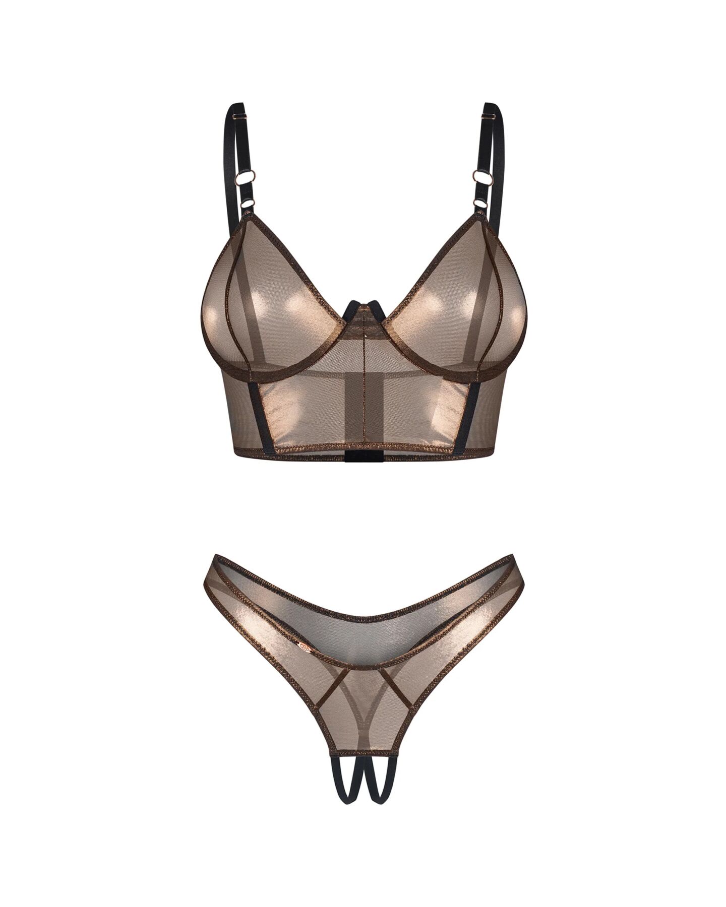 Комплект Obsessive Soranna top & crotchless thong S/M