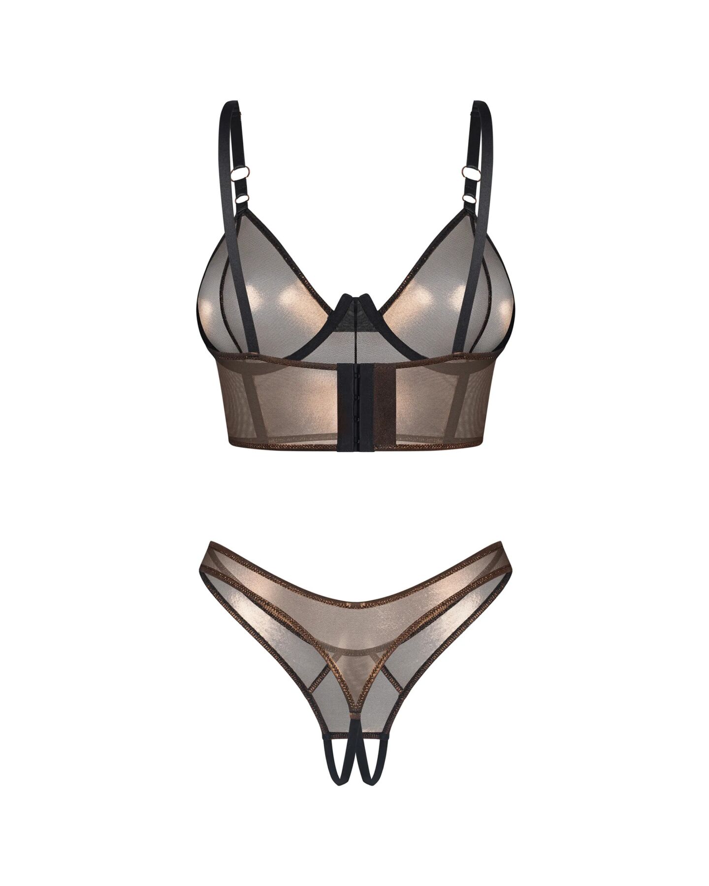 Комплект Obsessive Soranna top & crotchless thong S/M