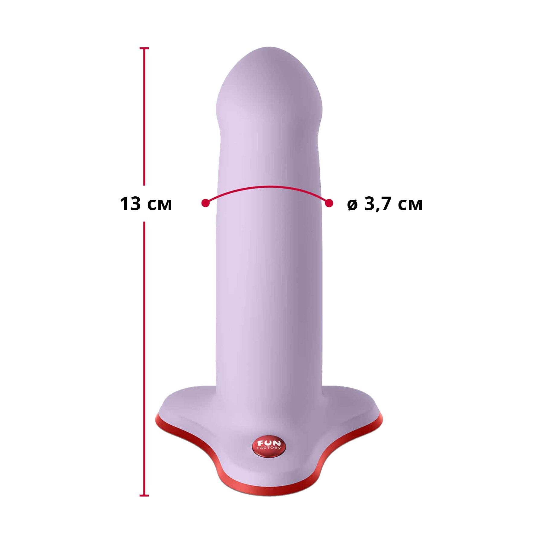 Фаллоимитатор Fun Factory AMOR Purple, длина 14,6 см, диаметр 3,7 см, изогнутый