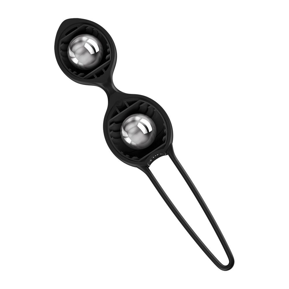 Вагінальні кульки Fun Factory SMARTBALLS DUO Black, 2 шт, діаметр 3,2 та 3,6 см