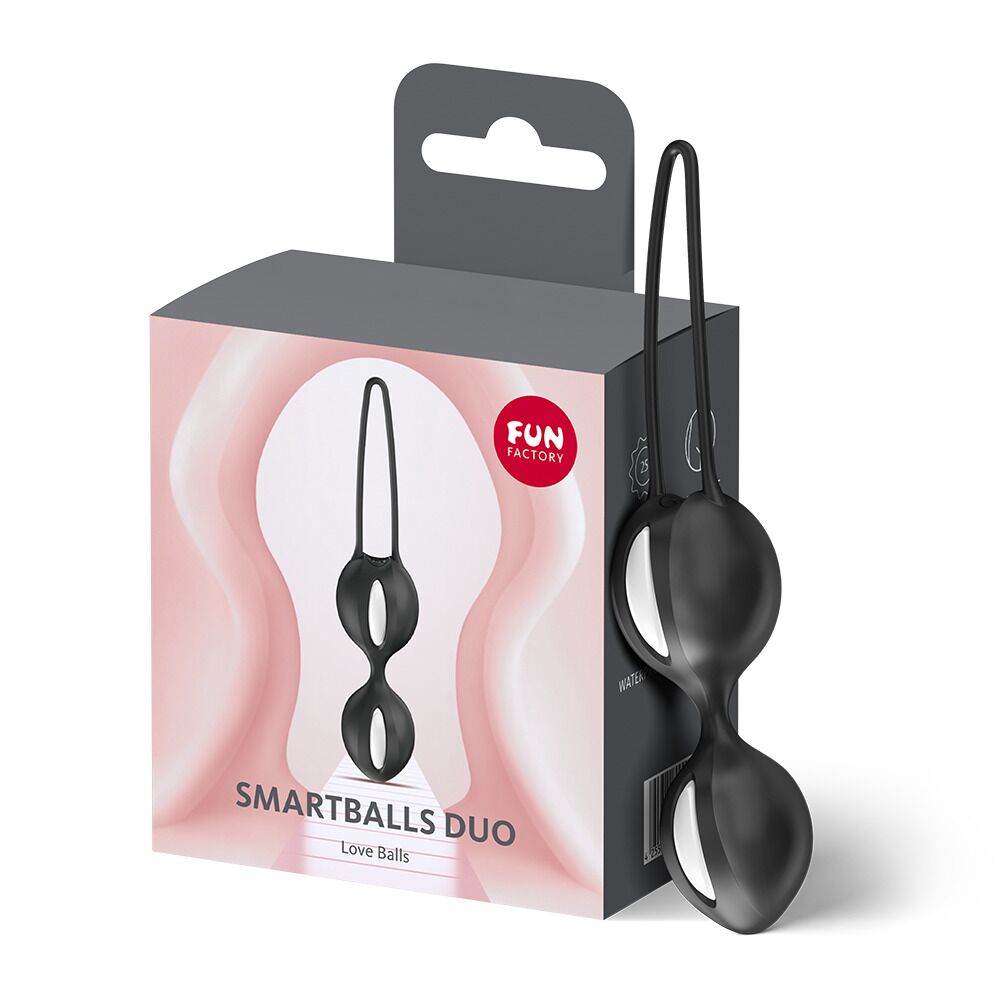 Вагінальні кульки Fun Factory SMARTBALLS DUO Black, 2 шт, діаметр 3,2 та 3,6 см