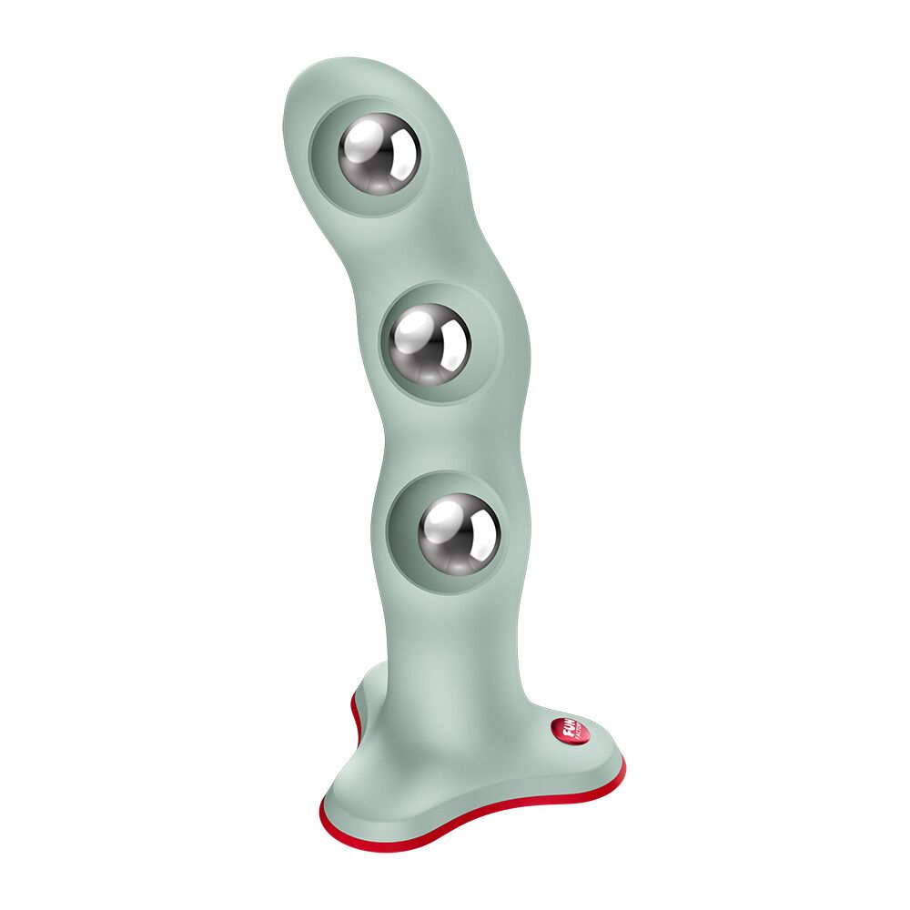 Фаллоимитатор Fun Factory BOUNCER Light Green, шарики внутри, эффект вибрации, диаметр 3,9 см