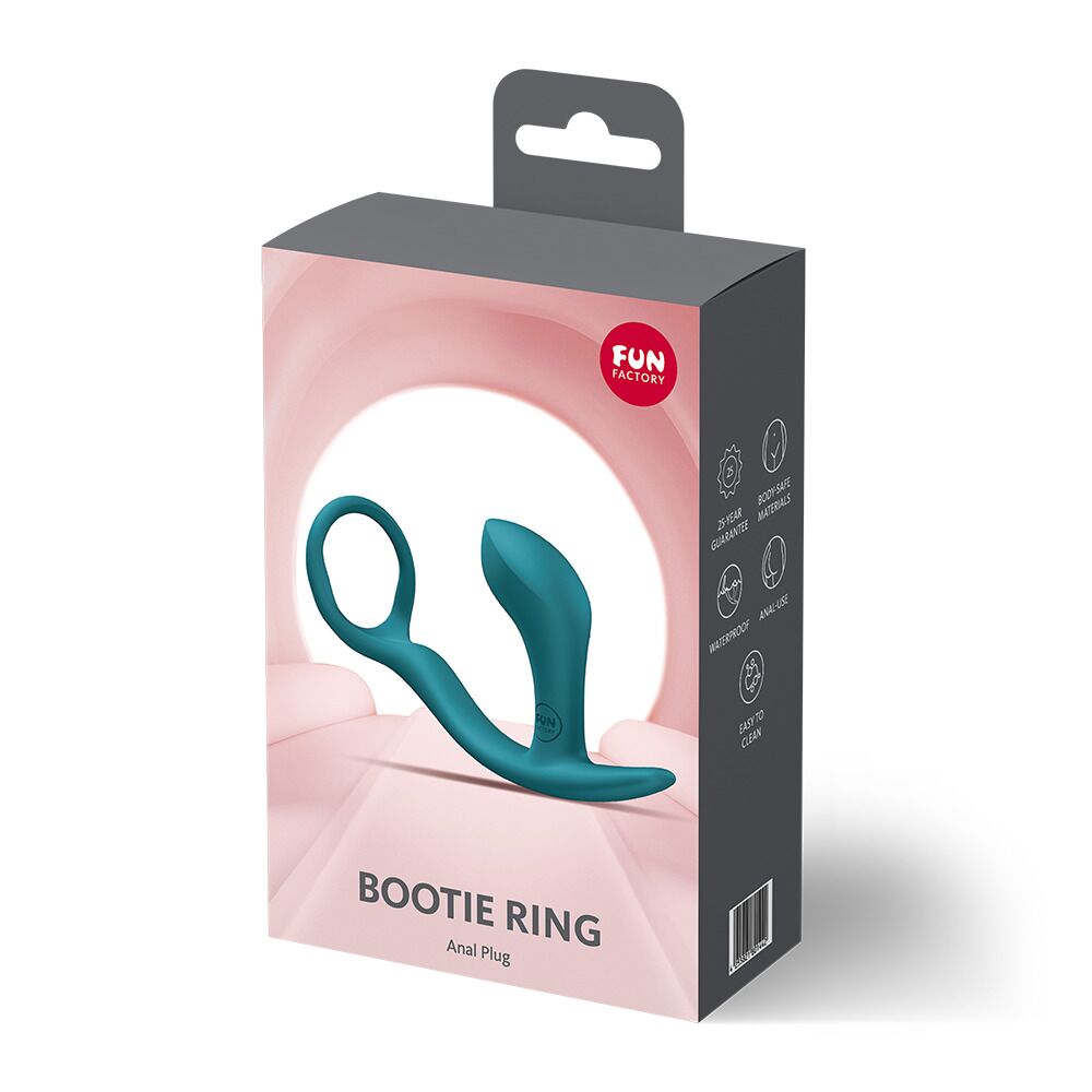 Анальна пробка з ерекційним кільцем Fun Factory BOOTIE RING Bottle Green