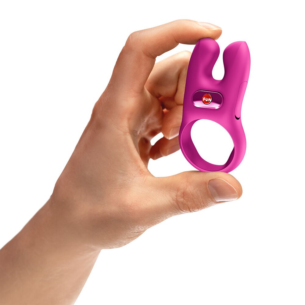 Эрекционное виброкольцо с двойной стимуляцией клитора Fun Factory NŌS CLASSIC Magenta, 2 мотора