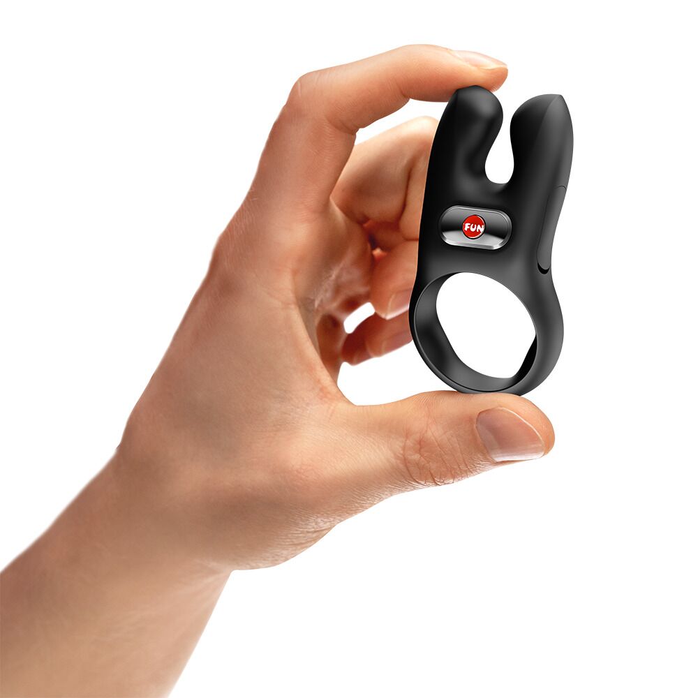 Эрекционное виброкольцо с двойной стимуляцией клитора Fun Factory NŌS CLASSIC Black, 2 мотора