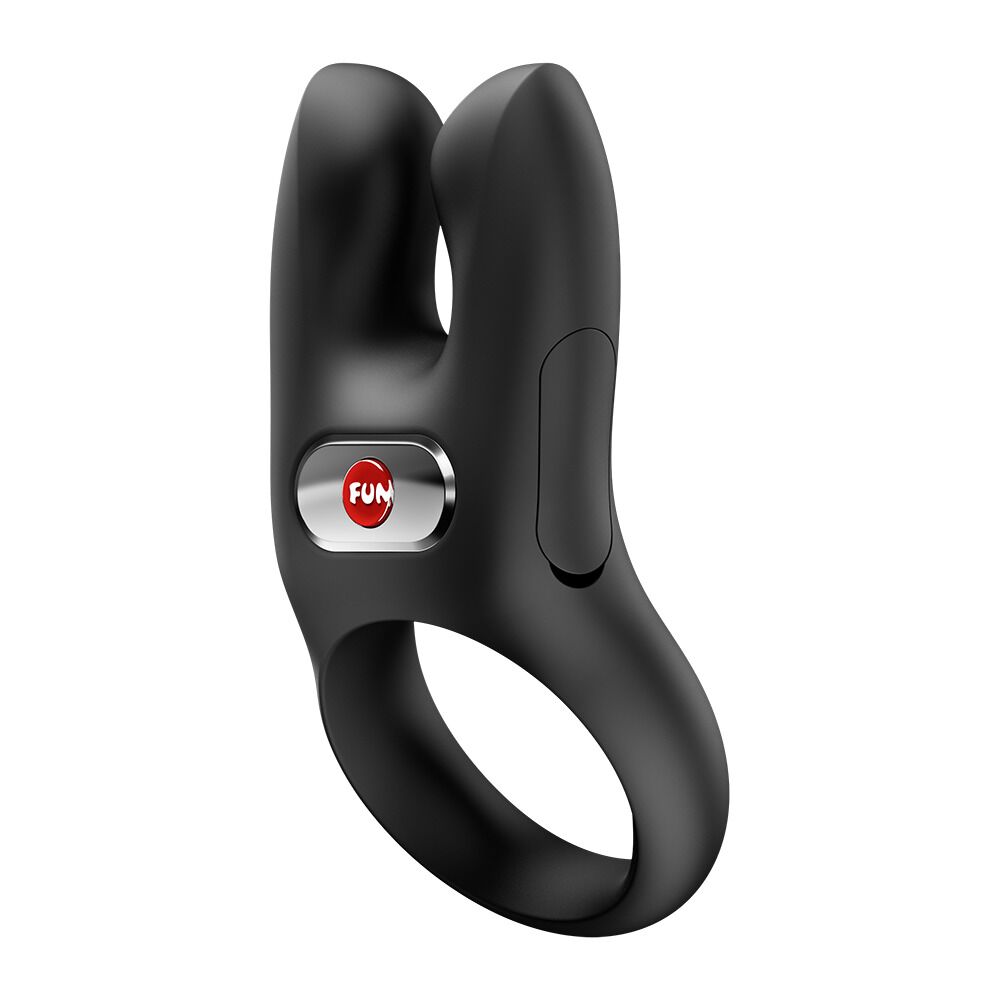 Эрекционное виброкольцо с двойной стимуляцией клитора Fun Factory NŌS CLASSIC Black, 2 мотора