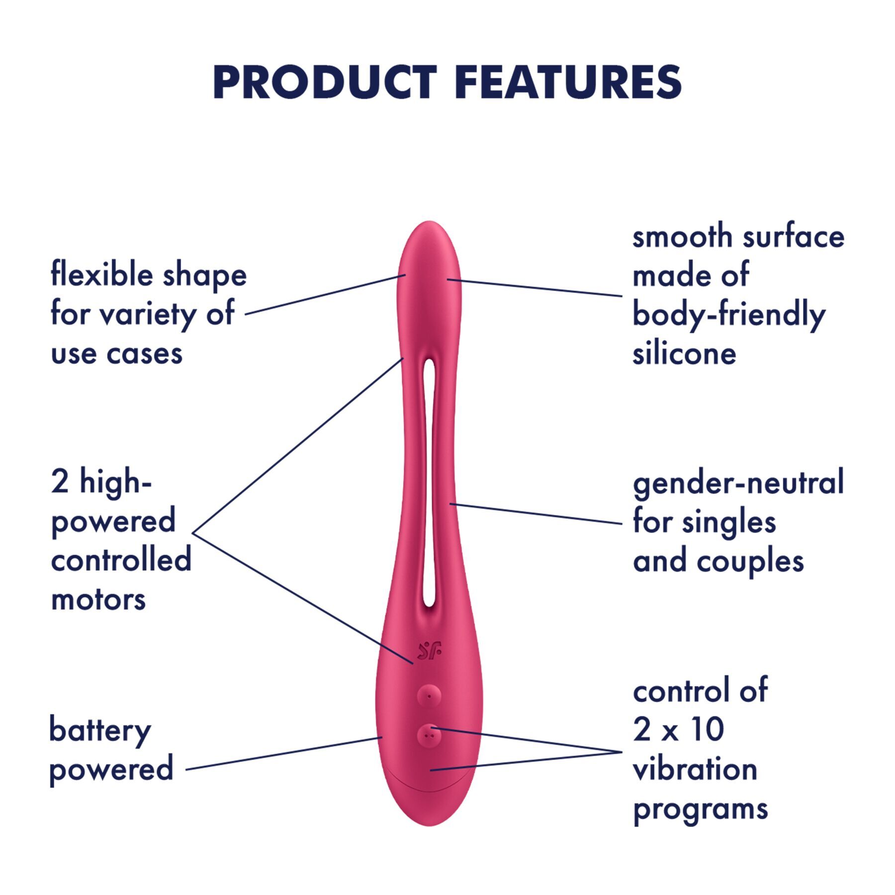Універсальний гнучкий вібратор для пар Satisfyer Elastic Game Battery Series (м'яте паковання!!!)