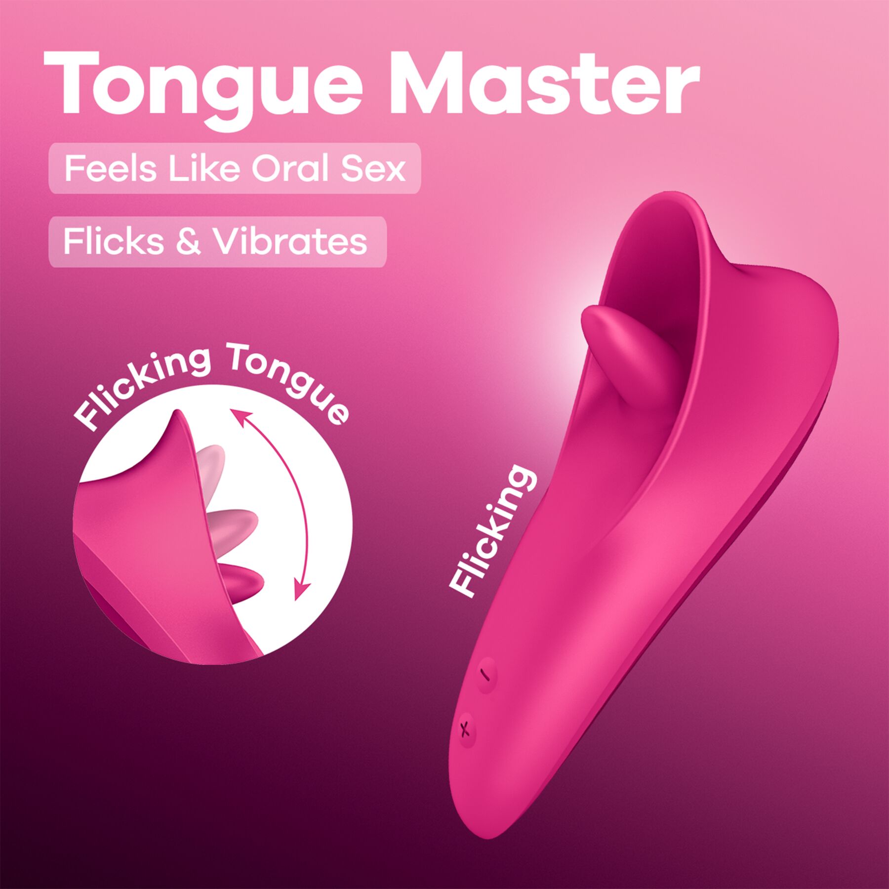 Вібростимулятор для клітора Satisfyer Tongue Master з язичком