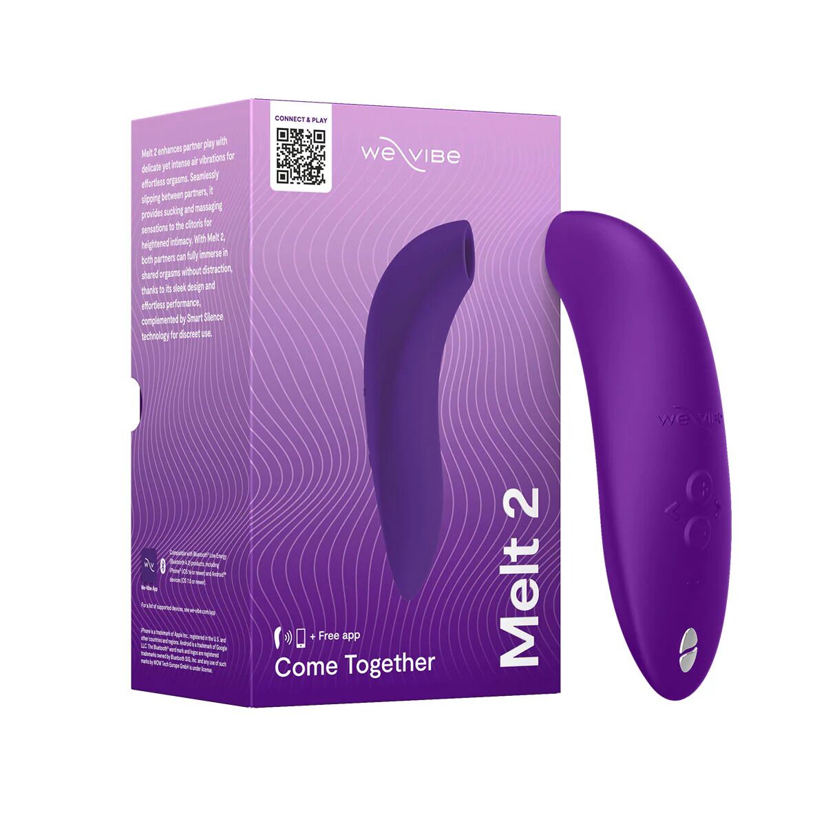 Вакуумный смарт-стимулятор для пар We-Vibe Melt 2 Purple