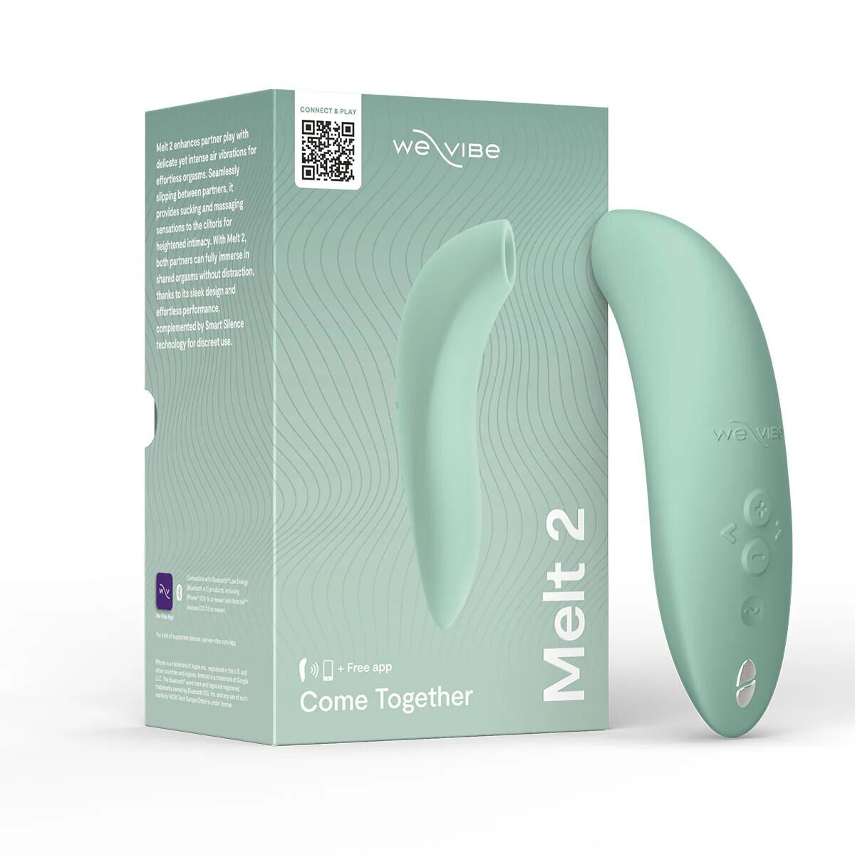 Вакуумний смарт-стимулятор для пар We-Vibe Melt 2 Sage (розводи на пакованні)