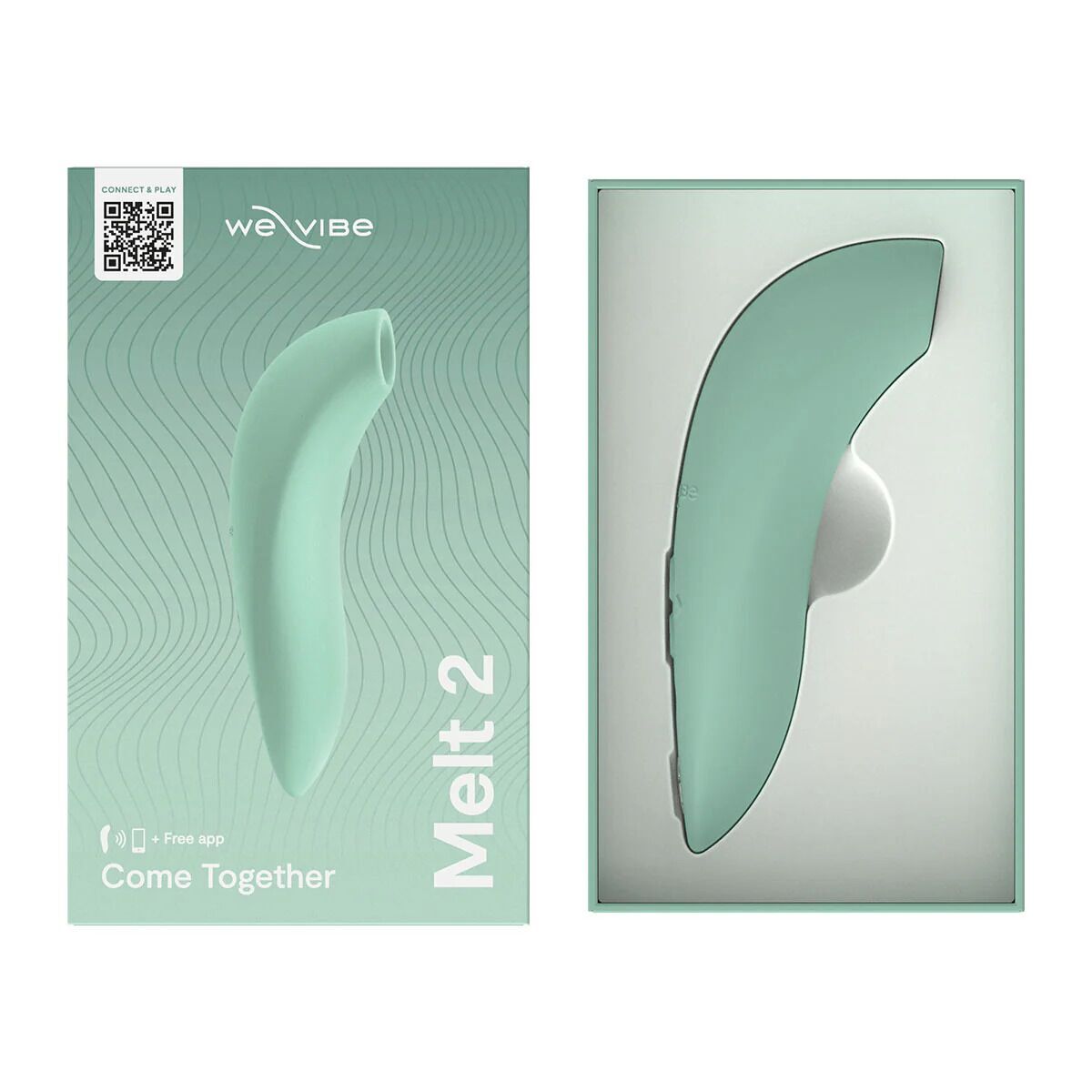 Вакуумний смарт-стимулятор для пар We-Vibe Melt 2 Sage (розводи на пакованні)