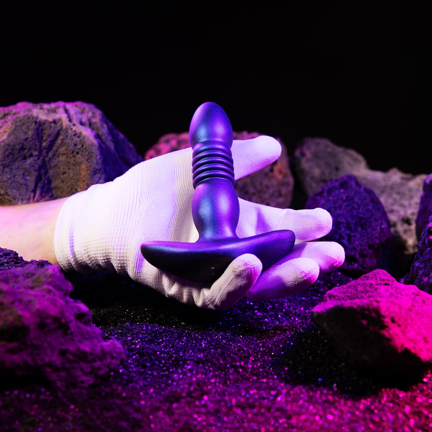 Анальна пробка з вібрацією та пульсацією Hueman - Supernova Thrusting Buttplug