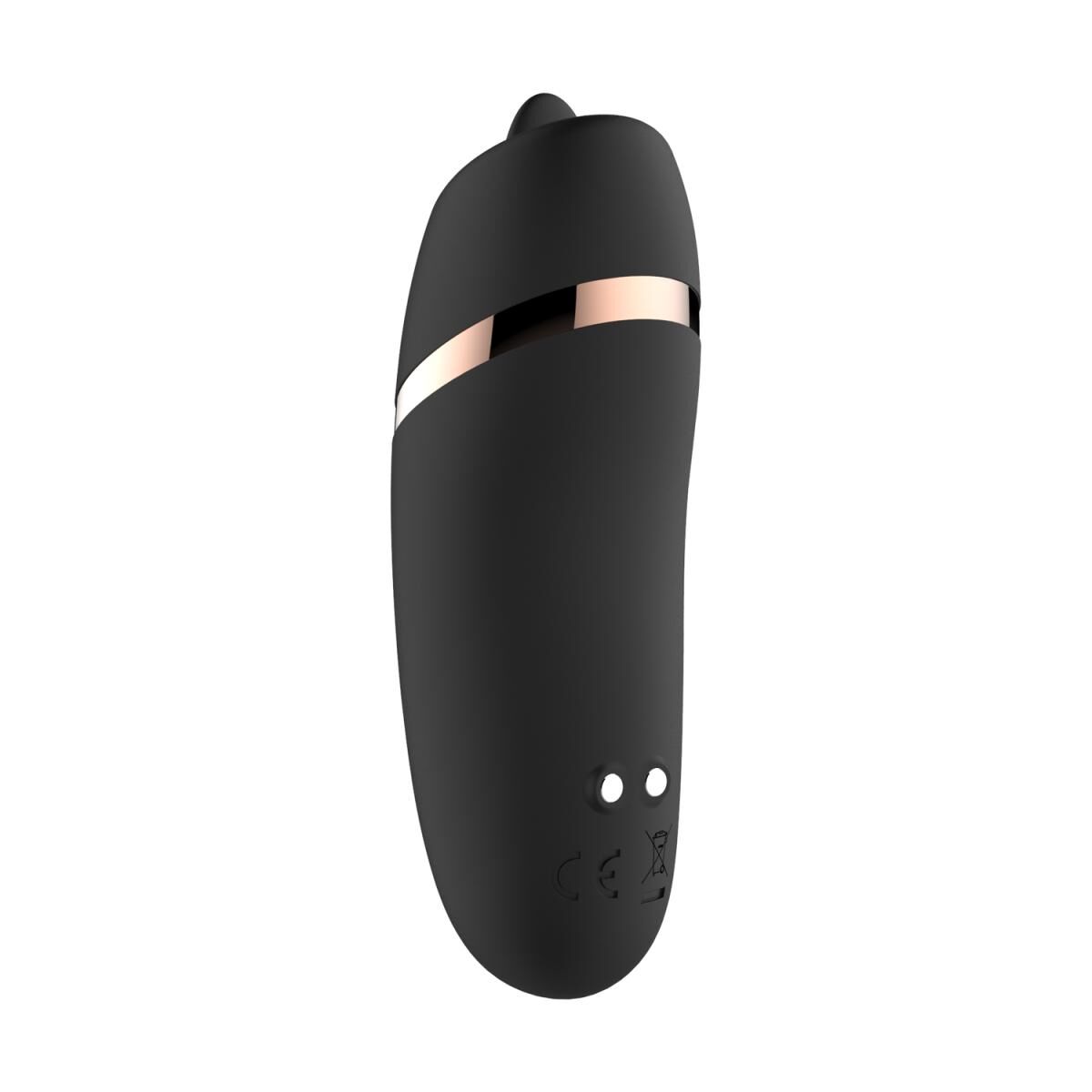 Мини-вибратор с язычком Rosy Gold - Vibrating & Licking Dual Stimulator