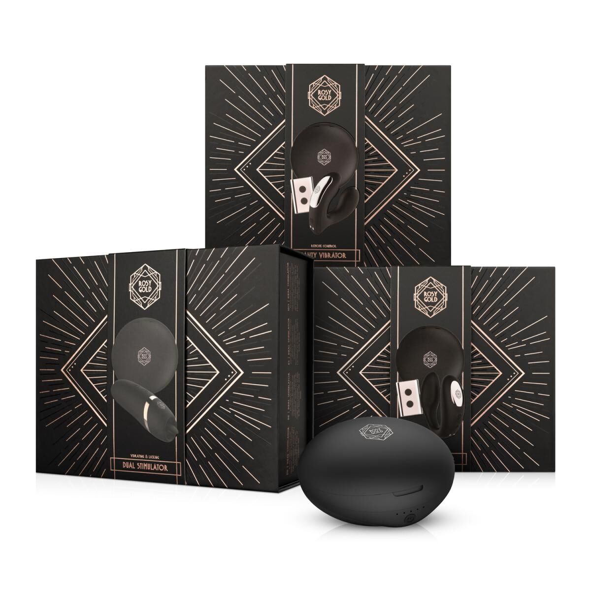 Мини-вибратор с язычком Rosy Gold - Vibrating & Licking Dual Stimulator