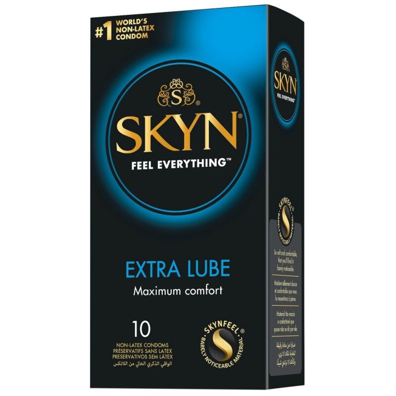 Безлатексні преміум-презервативи SKYN Extra Lube 10 шт, на 40 % більше змазки