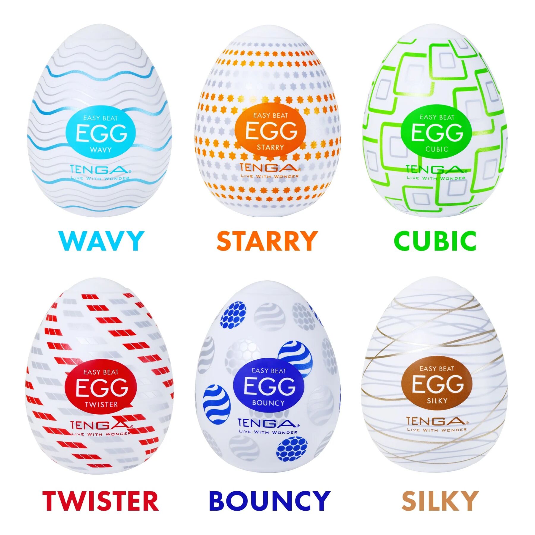 Набор мастурбаторов-яиц Tenga Egg Variety Pack - Standard (6 шт)
