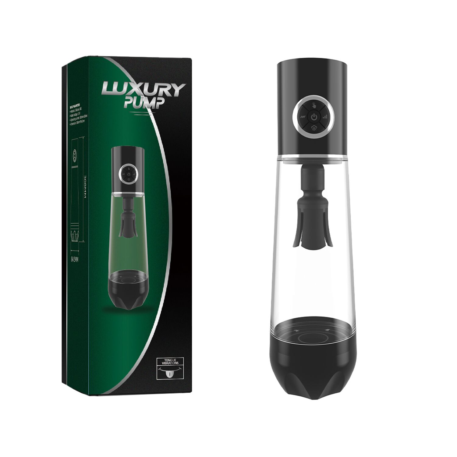 Автоматична вакуумна помпа Men Powerup Luxury Pump з вібромасажем