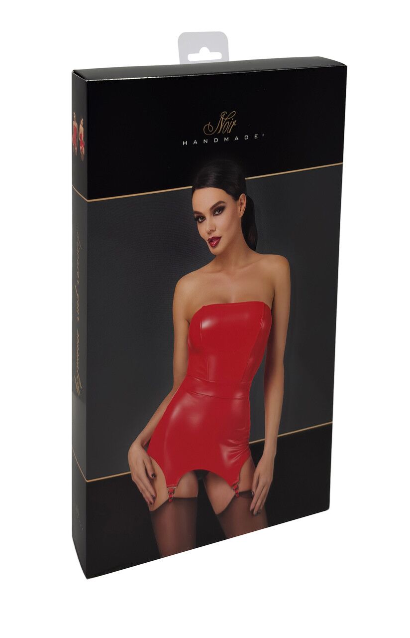 Корсет с подвязками для чулок Noir Handmade F368 Bombshell Fierce Corset-belt Red M