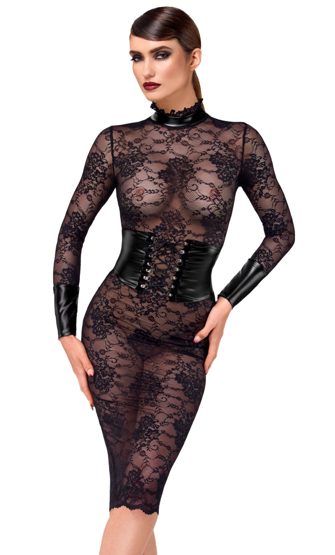Сукня Noir Handmade F375 Noirelle Lace Corset Midi dress S