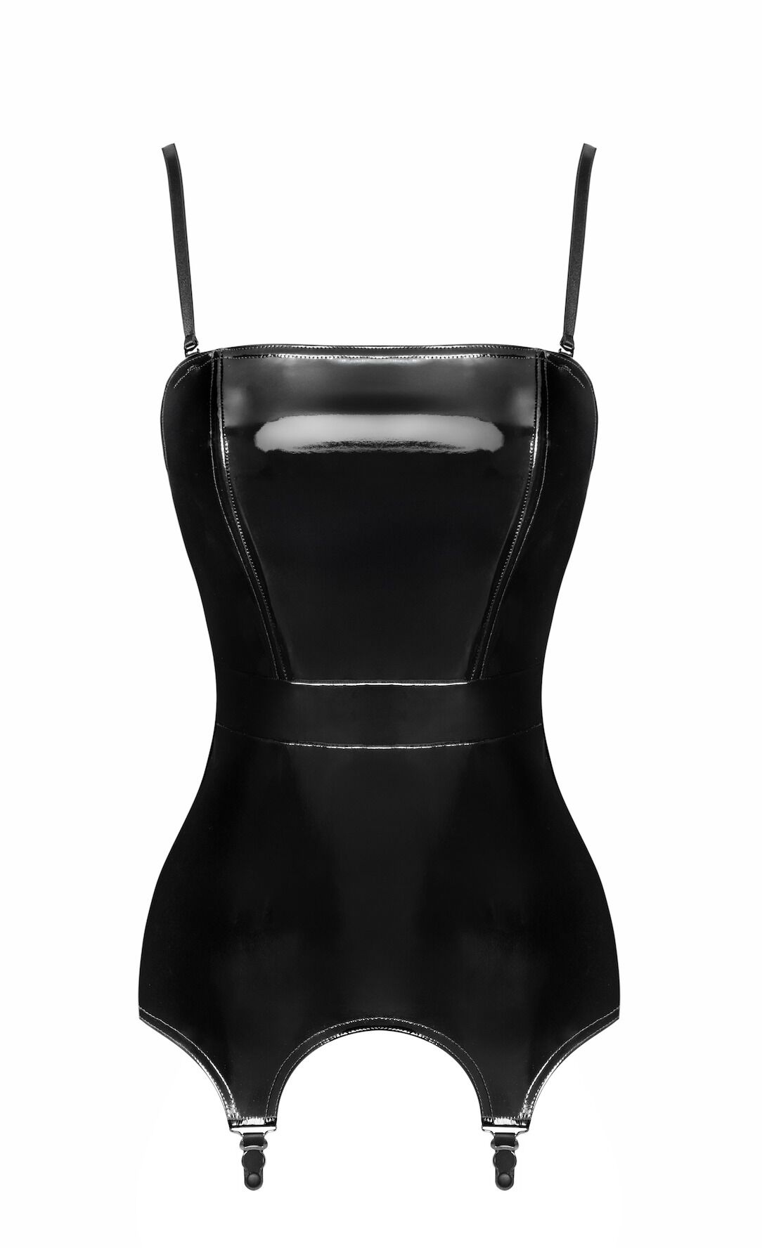 Корсет с подвязками для чулок Noir Handmade F381 Dominae Venom PVC corset-belt XL