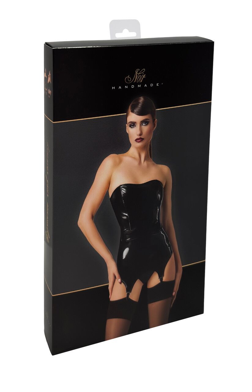 Корсет с подвязками для чулок Noir Handmade F381 Dominae Venom PVC corset-belt XXL