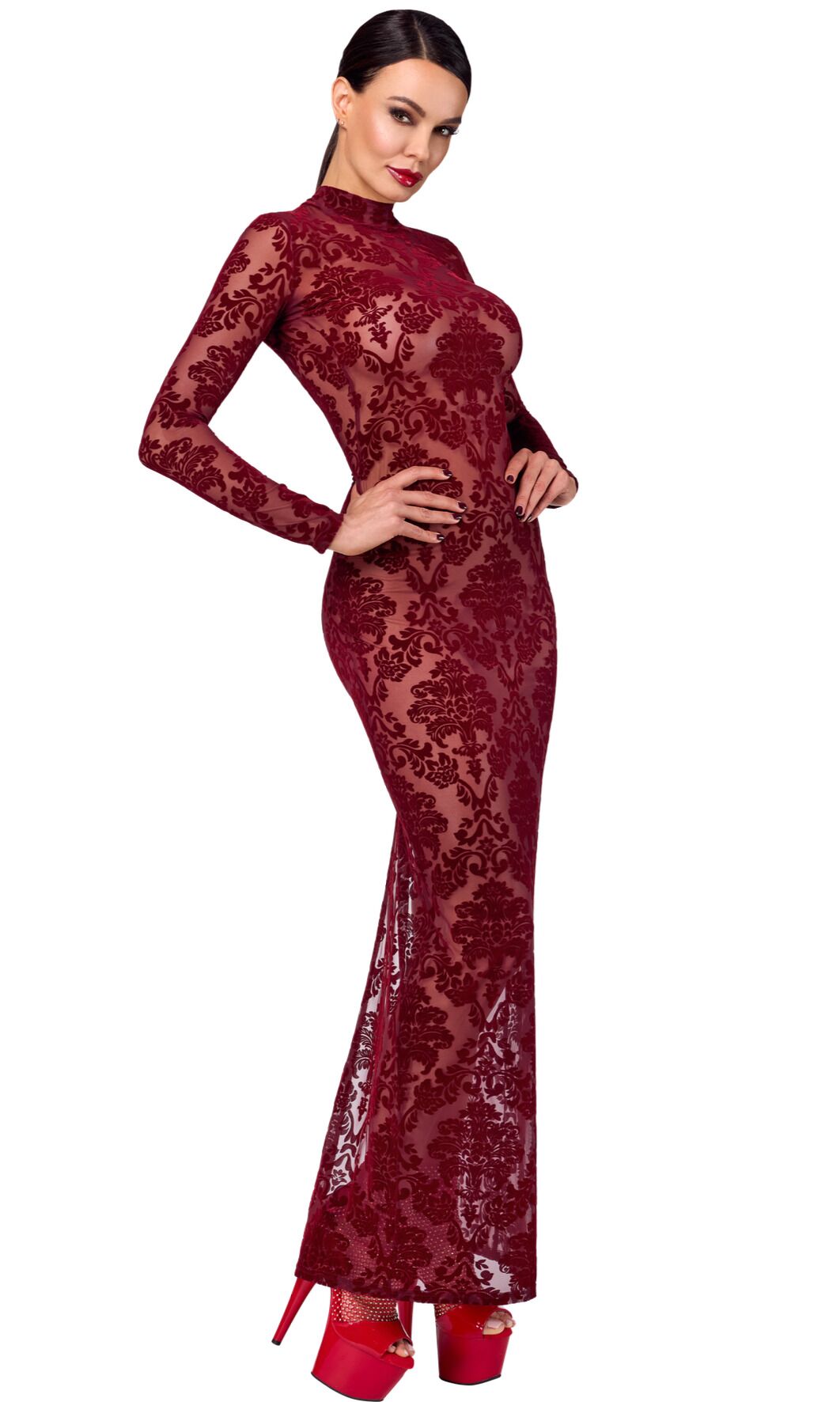 Сукня Noir Handmade F383 Kink Royal gown/long dress XL