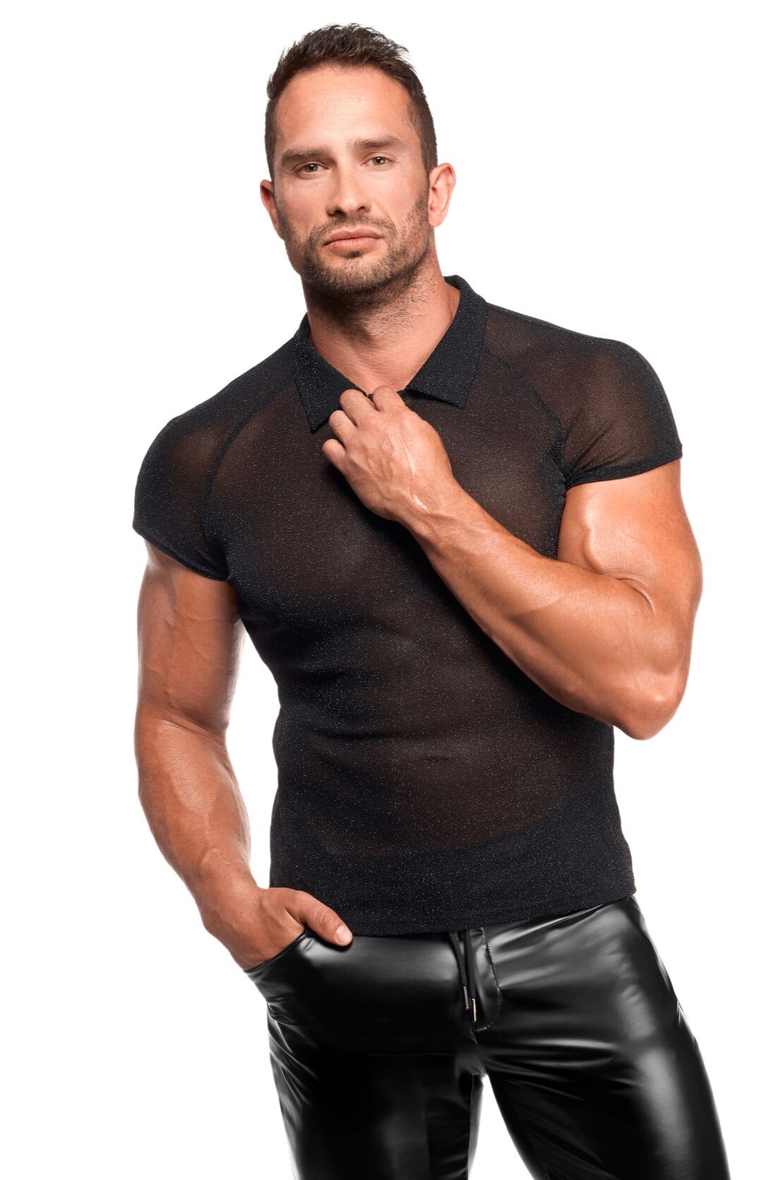 Чоловіче поло Noir Handmade H082 Onyx veil polo XXL