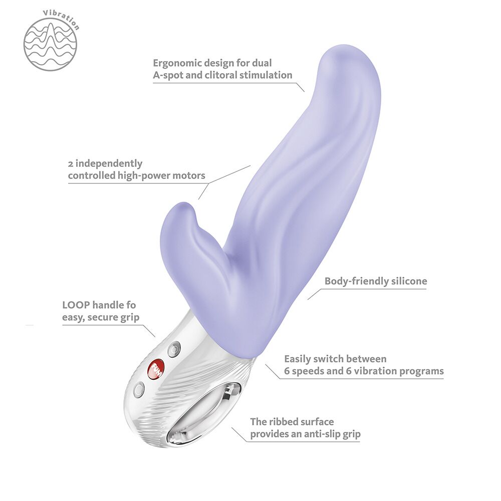 Вибратор-кролик для точки А Fun Factory LADY BI Purple, 2 мотора, 12 режимов