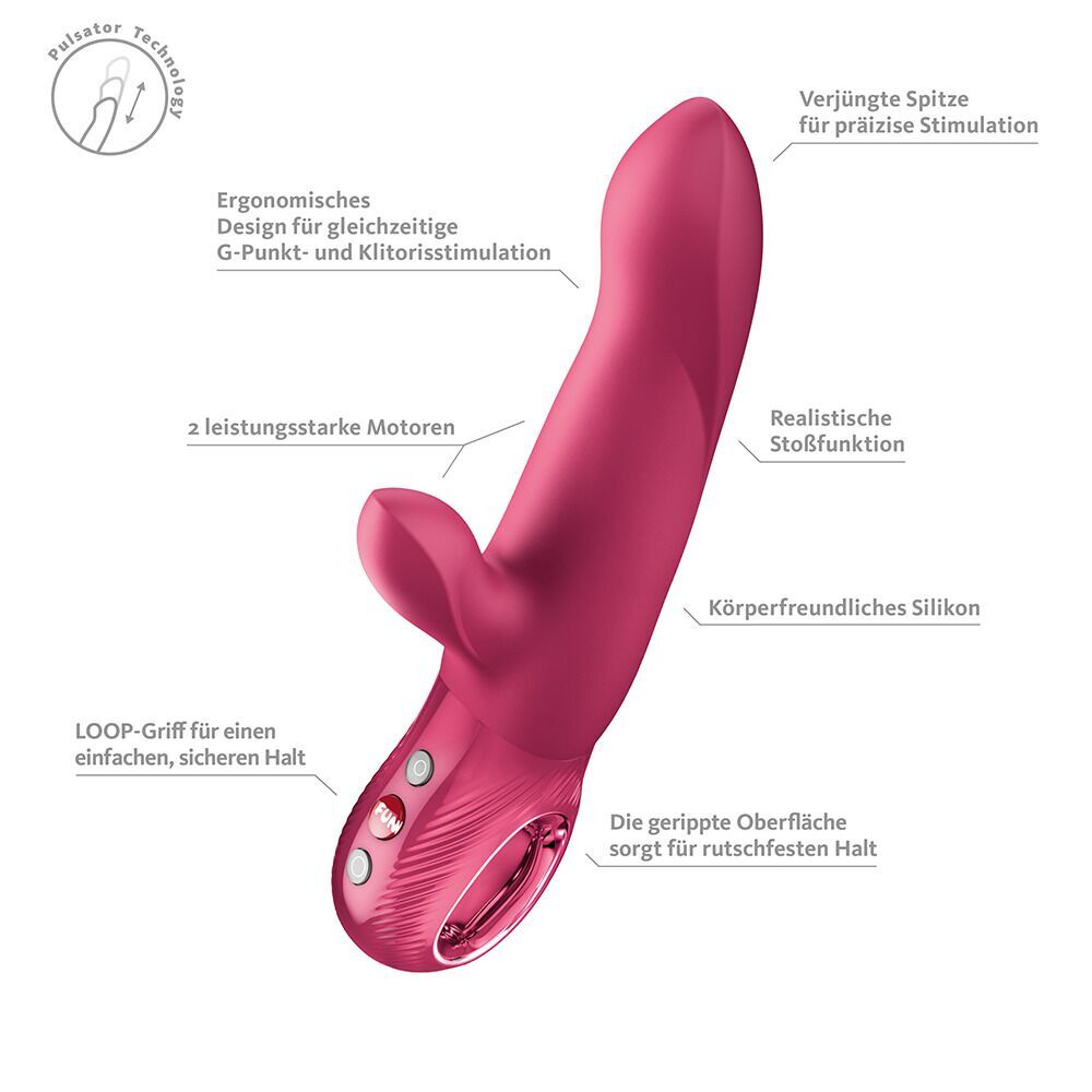 Пульсатор Fun Factory Bi Stronic Arc Raspberry (мятая упаковка!!!)