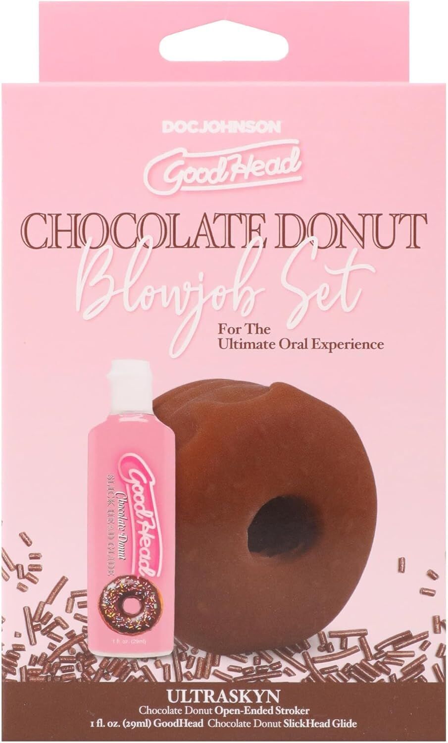 Набір для мінету Doc Johnson GoodHead Chocolate Donut Blowjob Set (м'яте паковання!!!)