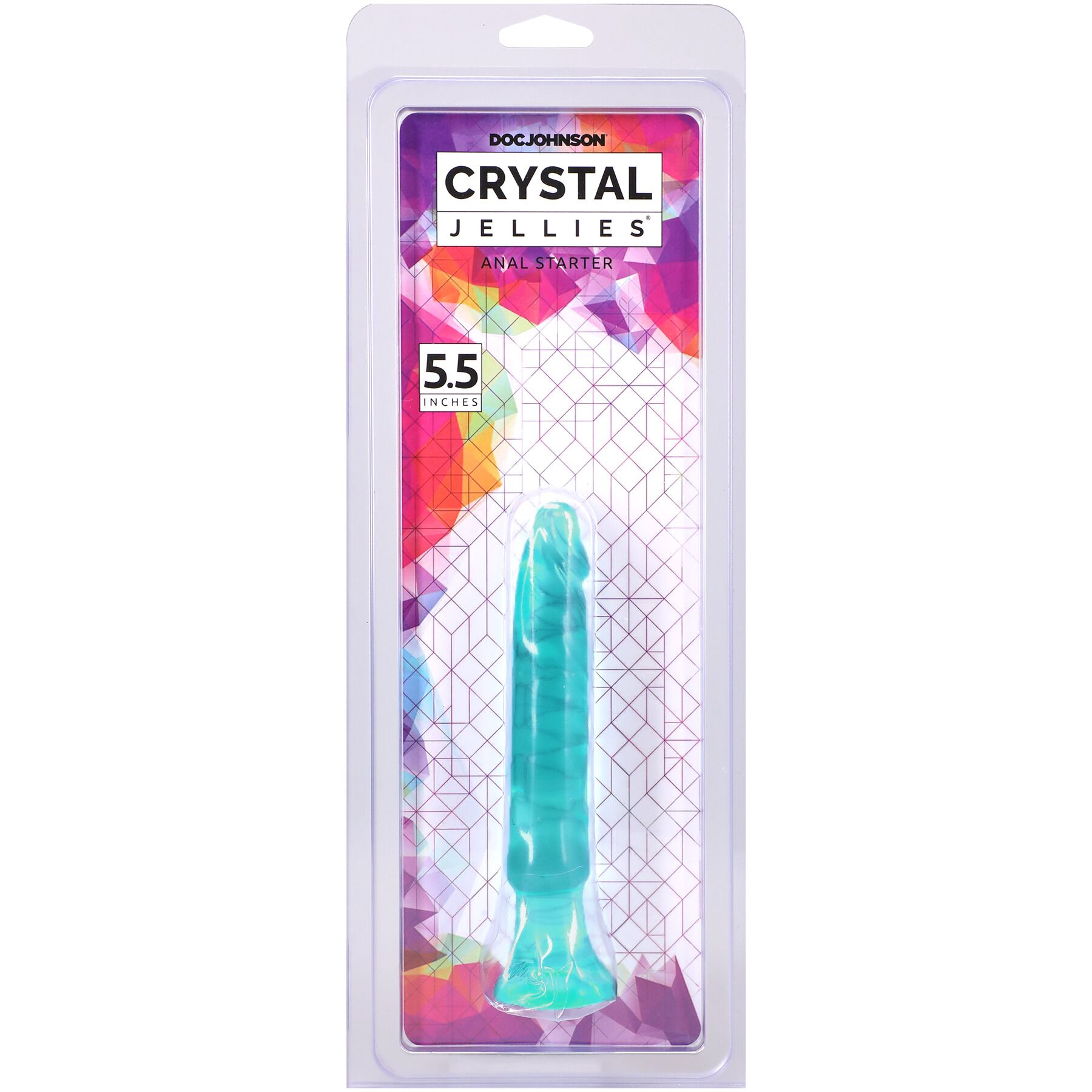 Дилдо Doc Johnson Crystal Jellies - Anal Starter - 5.5 Inches - Teal