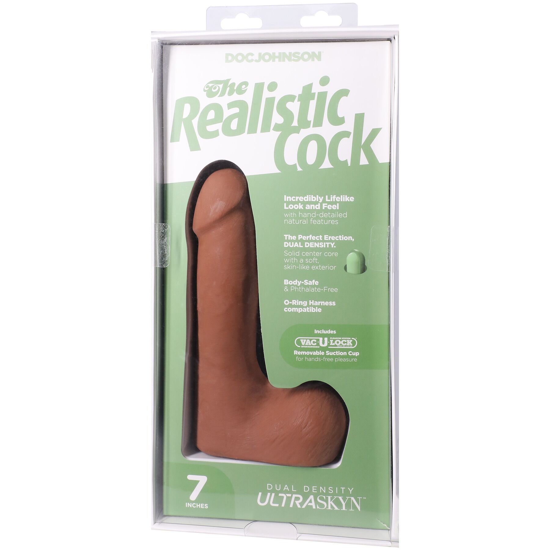 Фалоімітатор Doc Johnson The Realistic Cock ULTRASKYN - 7 Inch with Balls Caramel