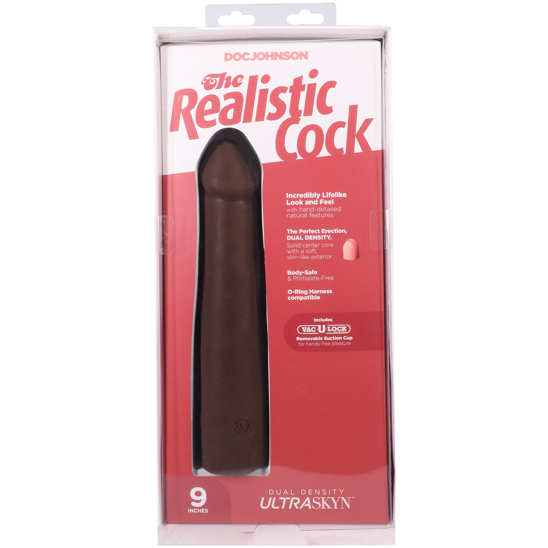 Фалоімітатор Doc Johnson The Realistic Cock ULTRASKYN - 9 Inch Chocolate