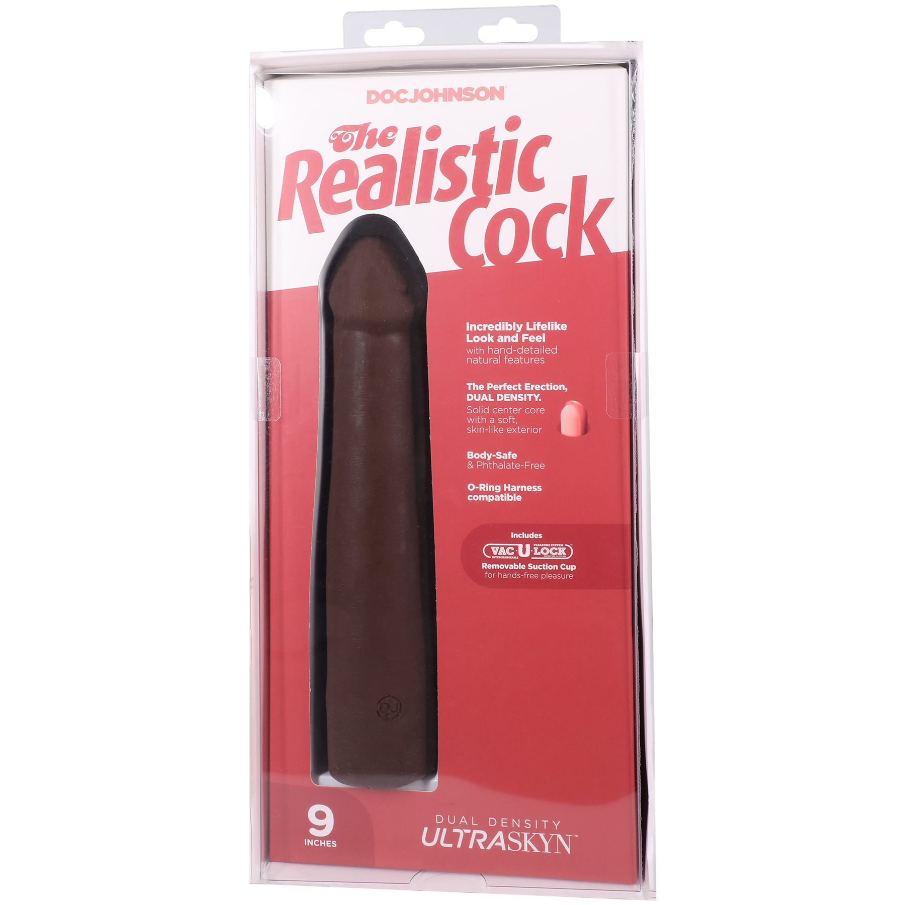 Фалоімітатор Doc Johnson The Realistic Cock ULTRASKYN - 9 Inch Chocolate