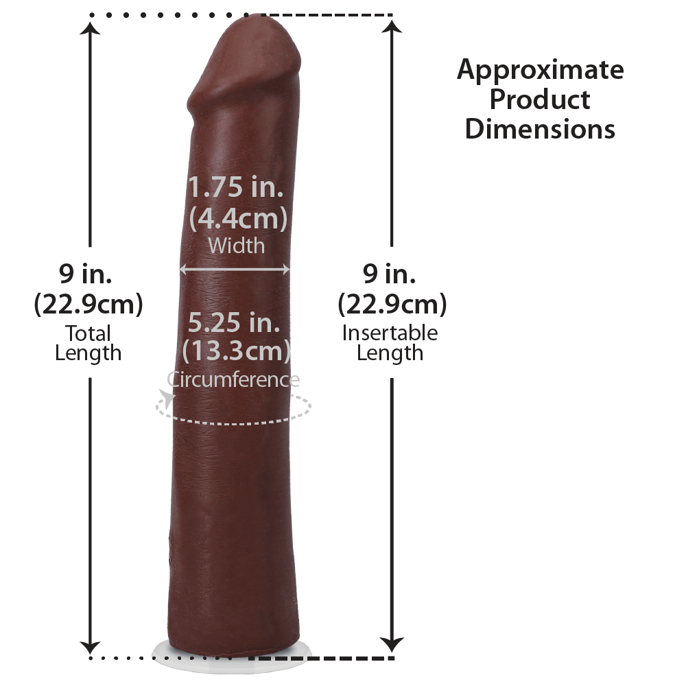 Фалоімітатор Doc Johnson The Realistic Cock ULTRASKYN - 9 Inch Chocolate