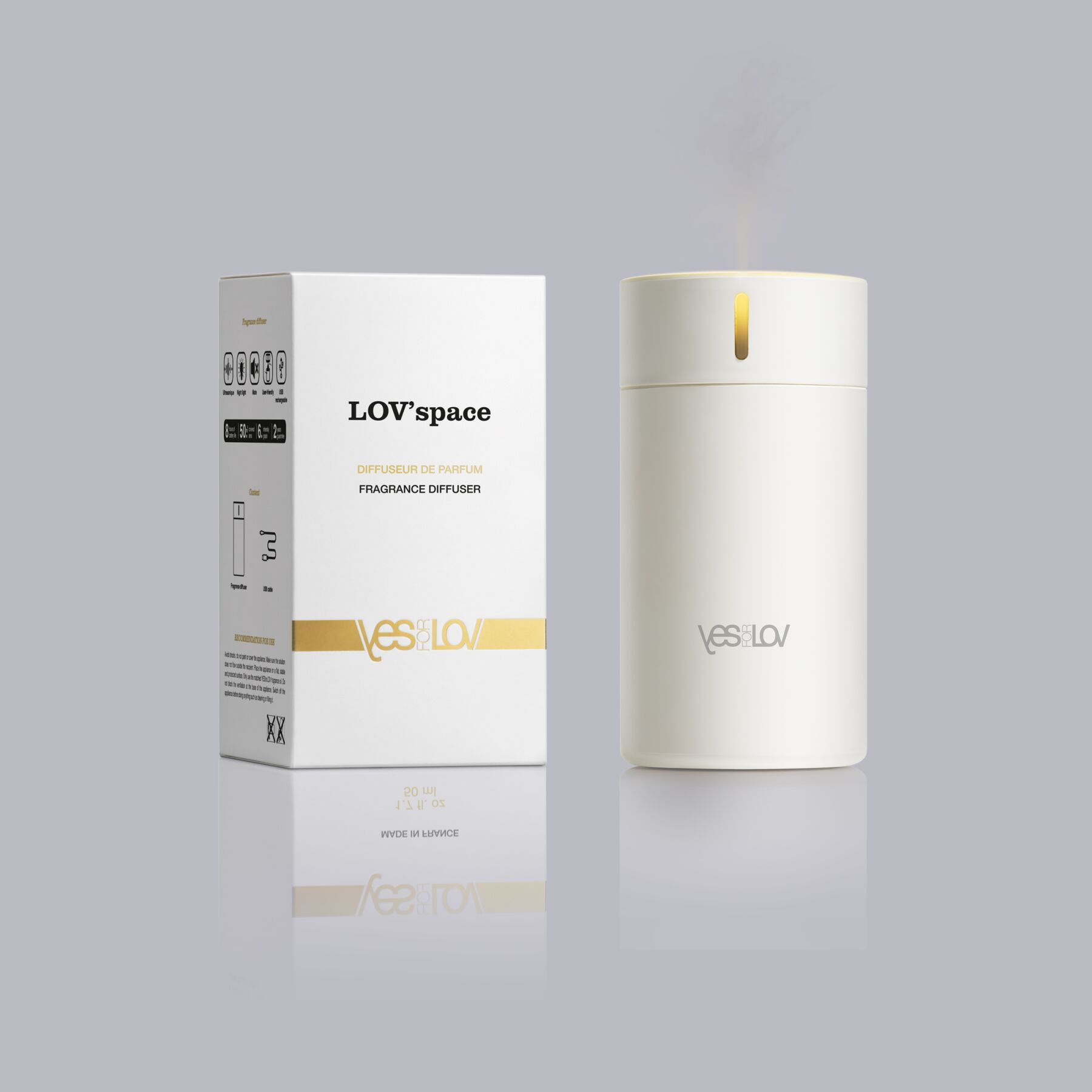 Ароматичний дифузор YESforLOV LOV'space + рефіл Bewitching Fragrance Refill