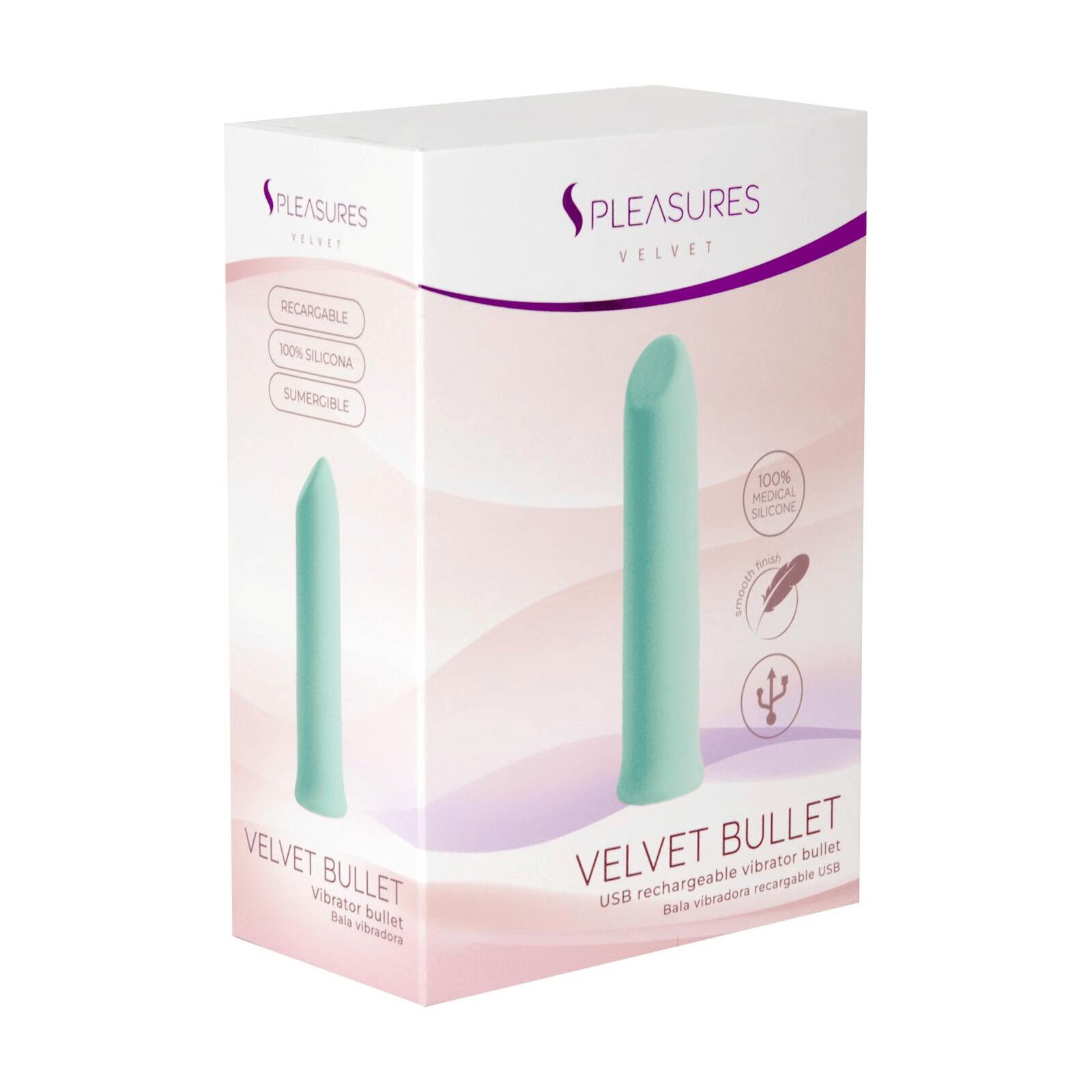 Віброкуля S Pleasures Velvet Bullet Candy Turquoise
