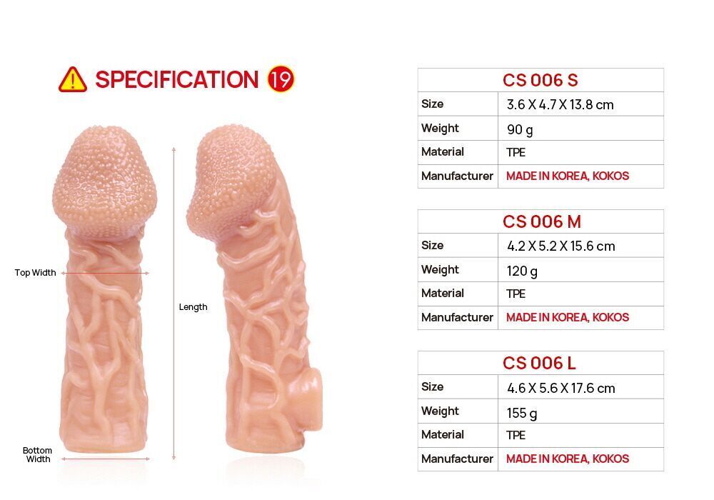 Насадка на член Kokos Cock Sleeve CS 006 S (м'яте паковання!!!)
